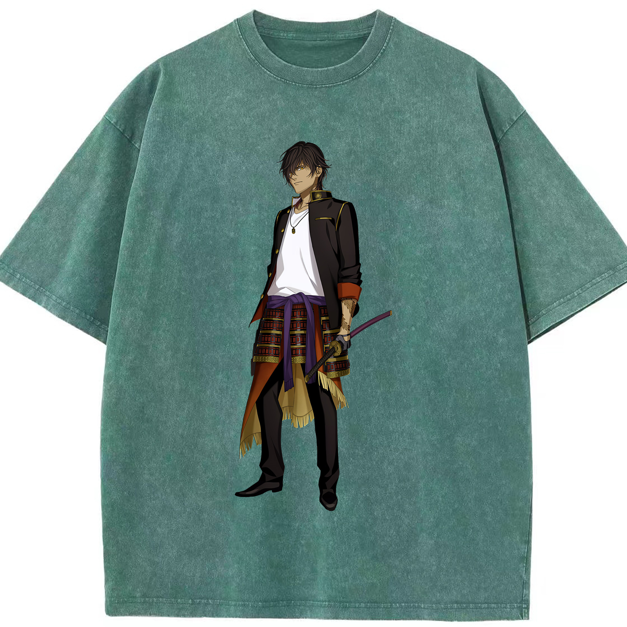 （画像用） 刀剣乱舞 Touken Ranbu 綿100% ヴィンテージ風 半袖Tシャツ（フロントプリント）